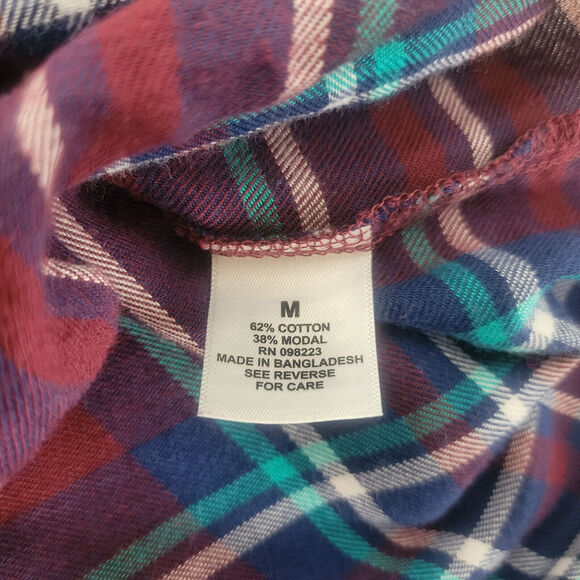 Magellan Shirt Womens Medium Maroon Top Classic Fit Long Sleeve Pocket Button Up - Picture 7 of 12